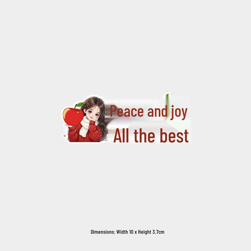 

Peace & Joy Car Sticker: Cute Little Girl Rear Window Decoration