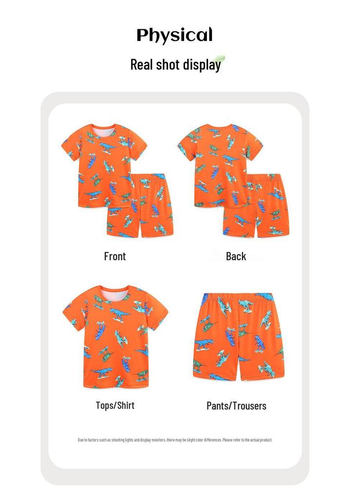 European & American Children's Casual Summer 2-Piece Home Wear Set: Fashion Shorts for Boys