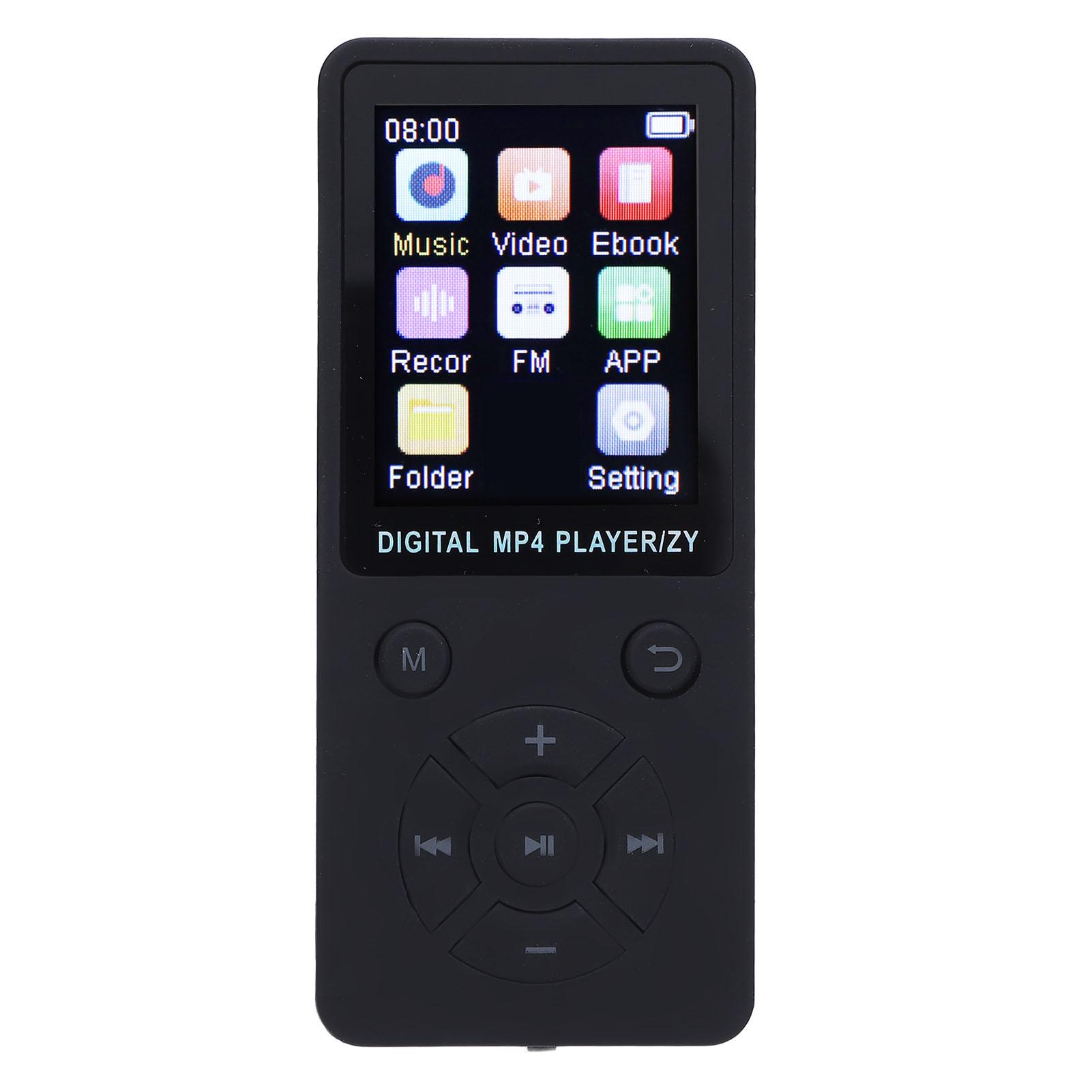 

Music Player Wireless Bluetooth 1.8 Inch Screen 5 Hours Playback Hi Fi Sound Portable MP3 Music Player for Running чёрный