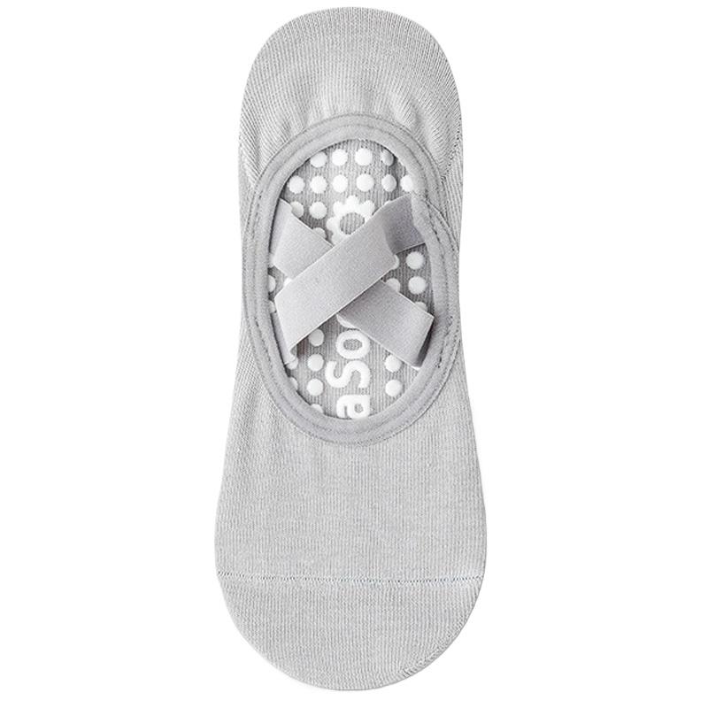 

Yoga Socks Non-Slip Silicone Breathable Solid Color Women s Boat Socks Summer Fitness Bandage Dance Ballet Pilates Sports Socks EUR 35-40-1 pair серый