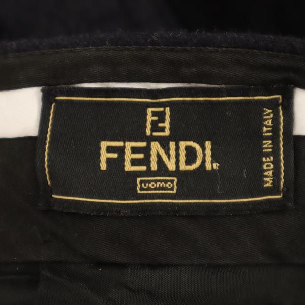Fendi Made In Italy Wool Blend Slacks Pants Navy Men's Used