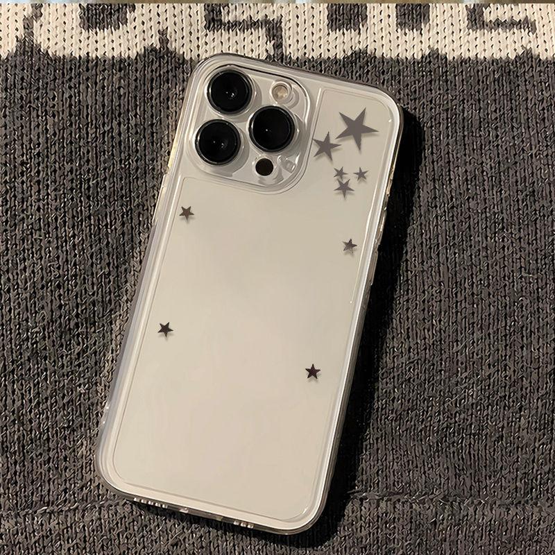 Simple Stars Are Suitable for Apple 17air Mobile Phone Case 16E New 15promax Transparent 14 All-inclusive 131211.