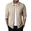 Men’s Slim Fit Waffle Knit Zip Cardigan Jacket