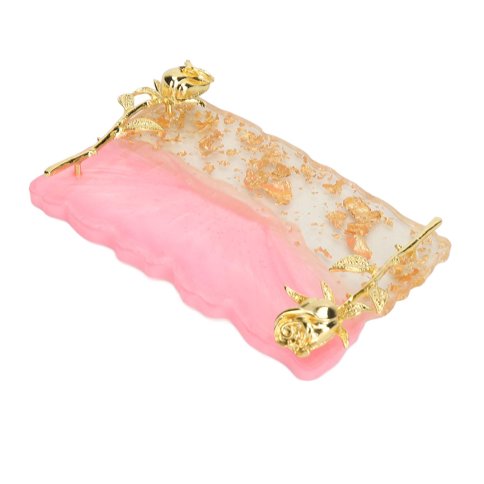 

Nail Art Painting Palette Resin Vintage Anti Slip Display Board Photography Props Nail Art Mixing розовый