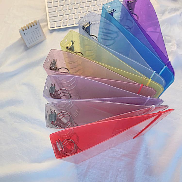 Glittery Jelly Color A5 Binder Po Collect Book&Journal Bonds Notebook Agenda Organizer Planner School Stationery