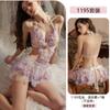 Erotic Underwear, Light Luxury embroidered sexy one-piece puffy skirt, women's lace-up large size uniform, no need to take off pajamas 1195