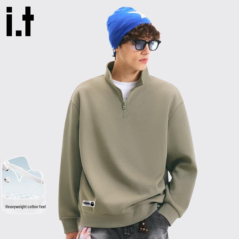 Fingercroxxit Men's American Street Style Half-Zip Sweatshirt