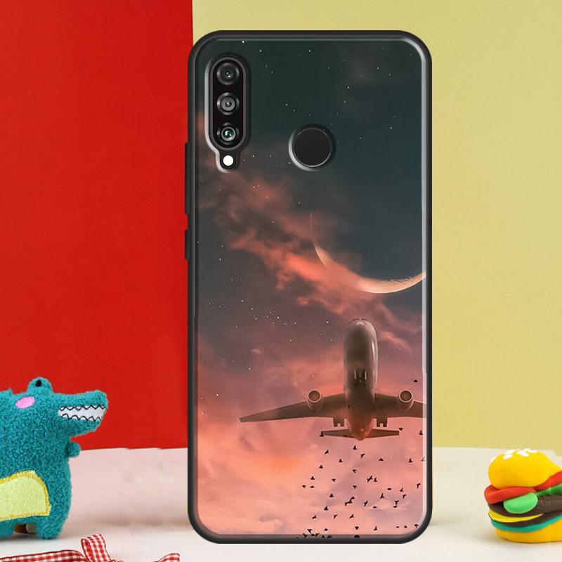 Airplane Travel For Huawei Nova 12s 12i 11i 8i 9 10 SE Y91 Y90 Y60 Y70 Y72 Y61 P20 P40 P30 Lite P60 Pro Case