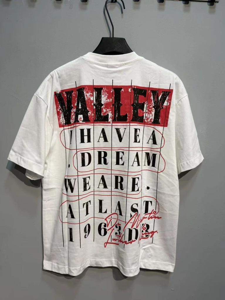VALLEY DREAMS T Shirts Vintage Print Oversized Short Sleeve  Casual Loose T-Shirt Unisex