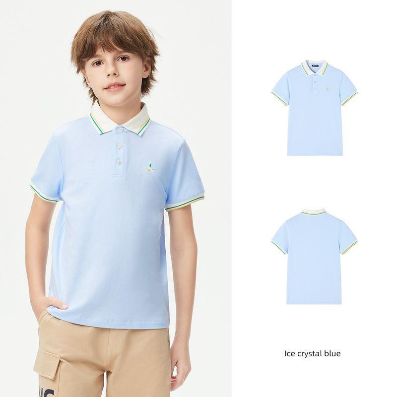 [5A Antibacterial] Navigare Italian Sailboat Boys' Polo Shirt Summer Thin Short-Sleeved T-Shirt Top