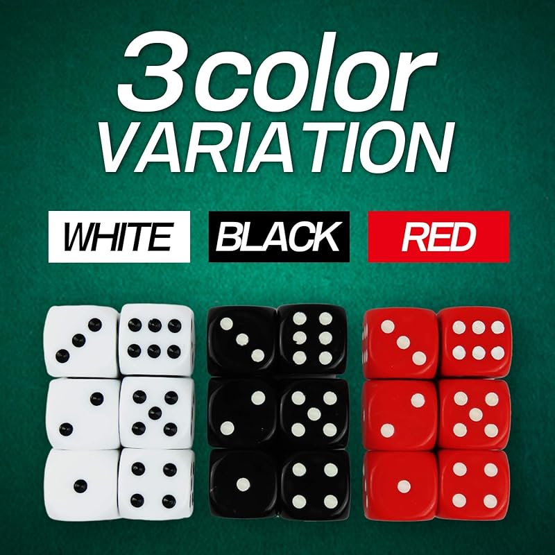 [DRAL] Dice (25mm/Set of 6) 6-Sided Dice (Black)