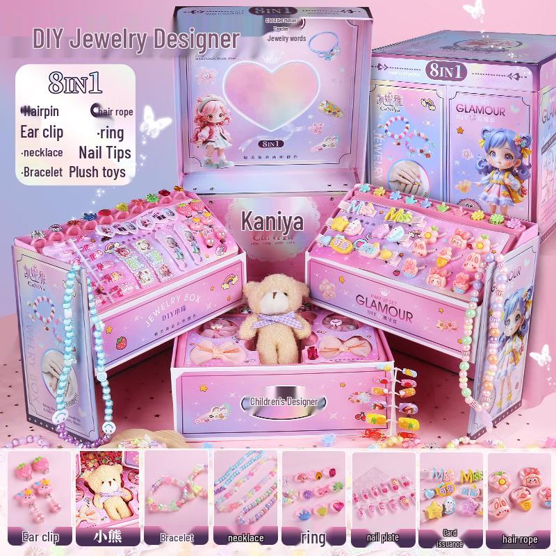 

Kids DIY Beading Jewelry & Hair Accessories Kit