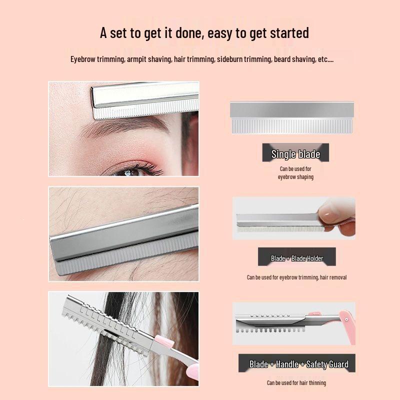 Dustproof Folding Eyebrow Razor: Anti-Cut, Easy Storage, Travel-Friendly Grooming Tool for Beginners