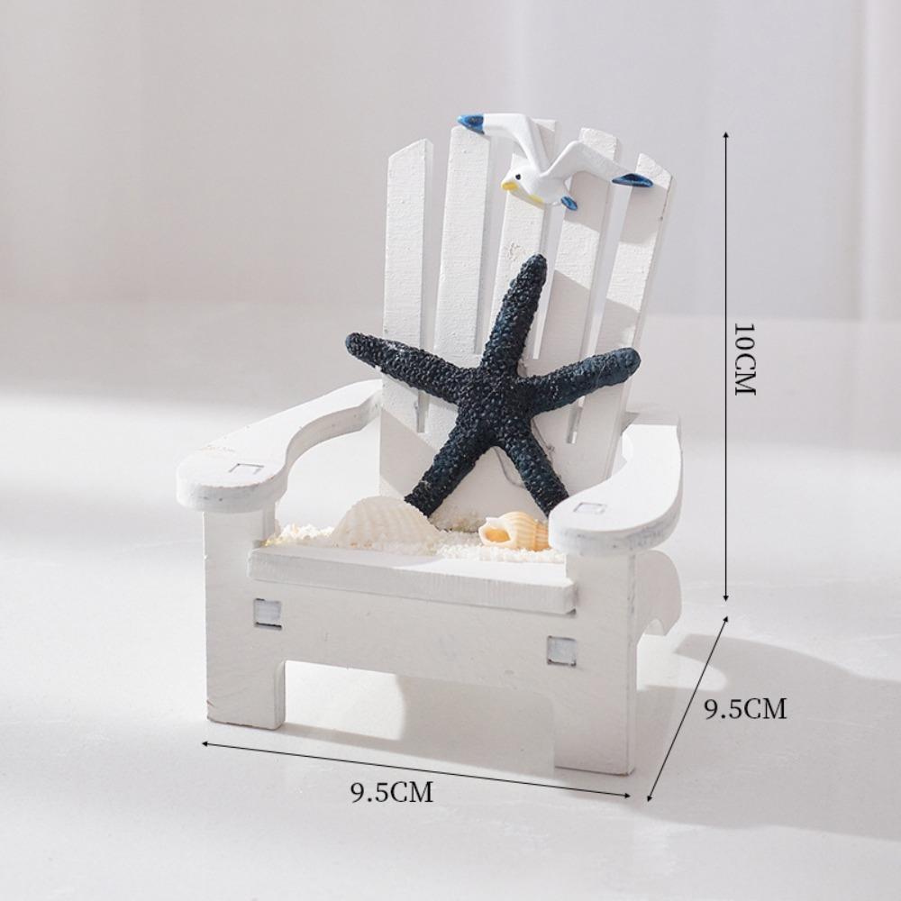 Mini Beach Chair Figurines Mediterranean Style Chair Decoration Ornaments Photography Props 1