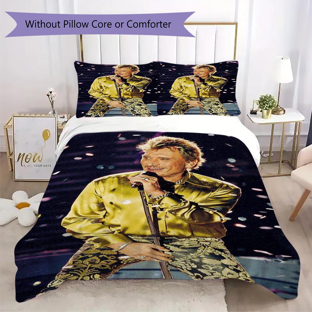 French legendary rock singer and actor Johnny Hallyday provides comfortable bedding covers and pillowcases for home use (without core) K21