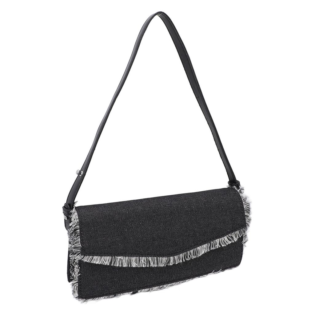 Underarm Bag Simple Stylish Shoulder Bag Ample Storage Space Fringe Handbag for Daily Outings