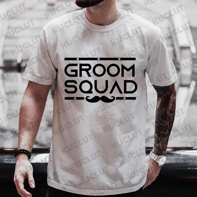 Team Future Groom Squad T-Shirt Friends Bachelor Stag Party Tshirt Groomsman Blouses Male Wedding Engagement Party Tees EVG Tops
