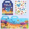 Reusable Scene Sticker Book DIY Puzzle Quiet Busy Paste A Book Cartoon Animal Learning Cognition Toys For Kids Gift