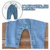 Baby Clothes for Girls Overalls Shirt Rompers Coveralls Clothes Blouse Cute Korean Style Denim Cotton Kindergarten School Blue Floral Pattern 90