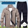 Premium Elastic Workwear Set for Men and Women: Spring/Autumn Mechanics, Security Guards, Labor Protection, Customizable with Embroidery or Print