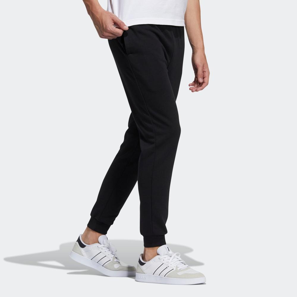 Adidas Neo Logo Tape Track Pants Men Bottoms Black H14182