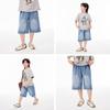 Boys' Summer Ink Splatter Denim Shorts