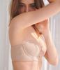 Peach John Strapless Front Stays Fully Size B75 Bra, Strapless, Hook, Magnetic, Wireless, Secure, All-Lace, Enhances, Beige,