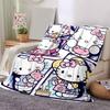 1pc Happy Hello Kitty Blanket, Home Decorative Throw Blanket for All Seasons, Living Room, Travel, Camping, Car Blankets, Beach, Office Naps, Unique G