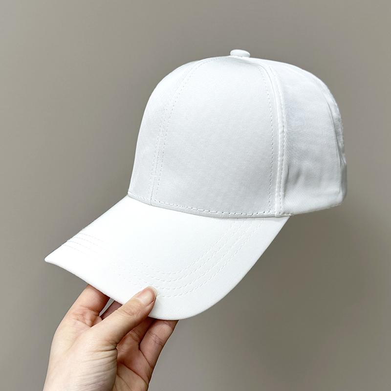

Baseball Cap Women Men Unisex Snapback Hats For Summer Curved Brim Casual Sport Cap Solid Color Blank 2024 New 55-60cm белый