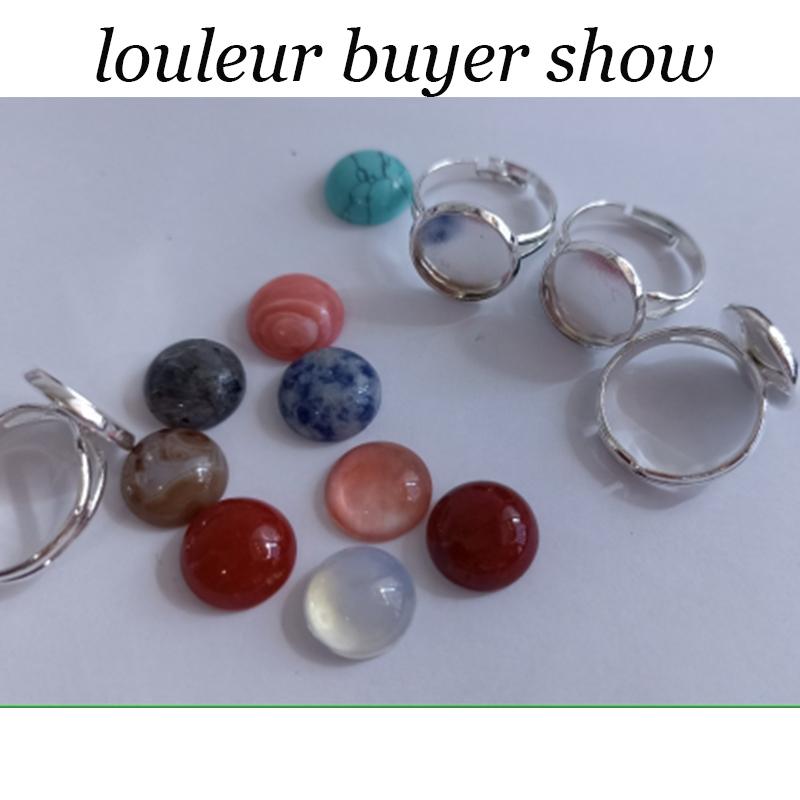 Louleur 10 Stück/Los Naturstein Cabochon 4 6 8 10 12 mm 25 Muster für DIY Ring Ohrring Armband Halskette Schmuckherstellung Schmuckzubehör