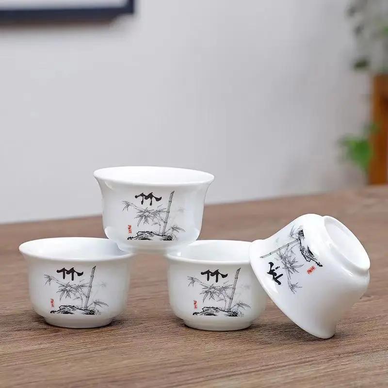 Service à thé Kung Fu en céramique, 4 pièces, accessoires, tasses et mugs, théière Yixing, service à thé, bouilloire Samovar, Gaiwan, Shu, Puer, infuseur