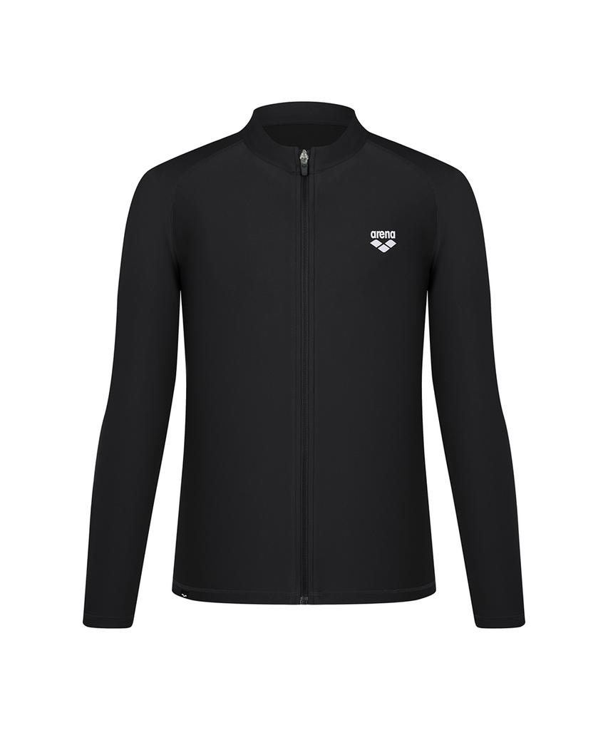 Alena 365 Regular Fit Men'S Zip-Up Rash Guard A5Bm1Rr45Blk