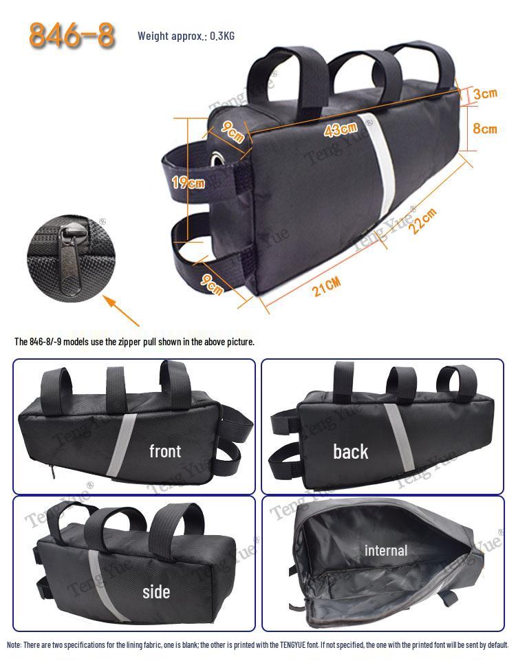846 Dreieckrahmen Oberrohrtasche - Radsport Aufbewahrungsbeutel/Akkupack