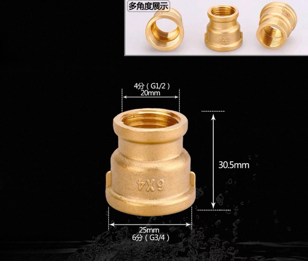 1/2" 3/4" BSP Female Male Thread Tee Type Reducing Copper Elbow Butt Joint Adapter Adapter Coupler Water Pipe Plumbing Fittings