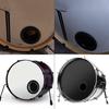 Voeecyttu Bass Drum Enhancer ABS Rubber Kick Enhancer with Port Hole Protector Microphone Hold White