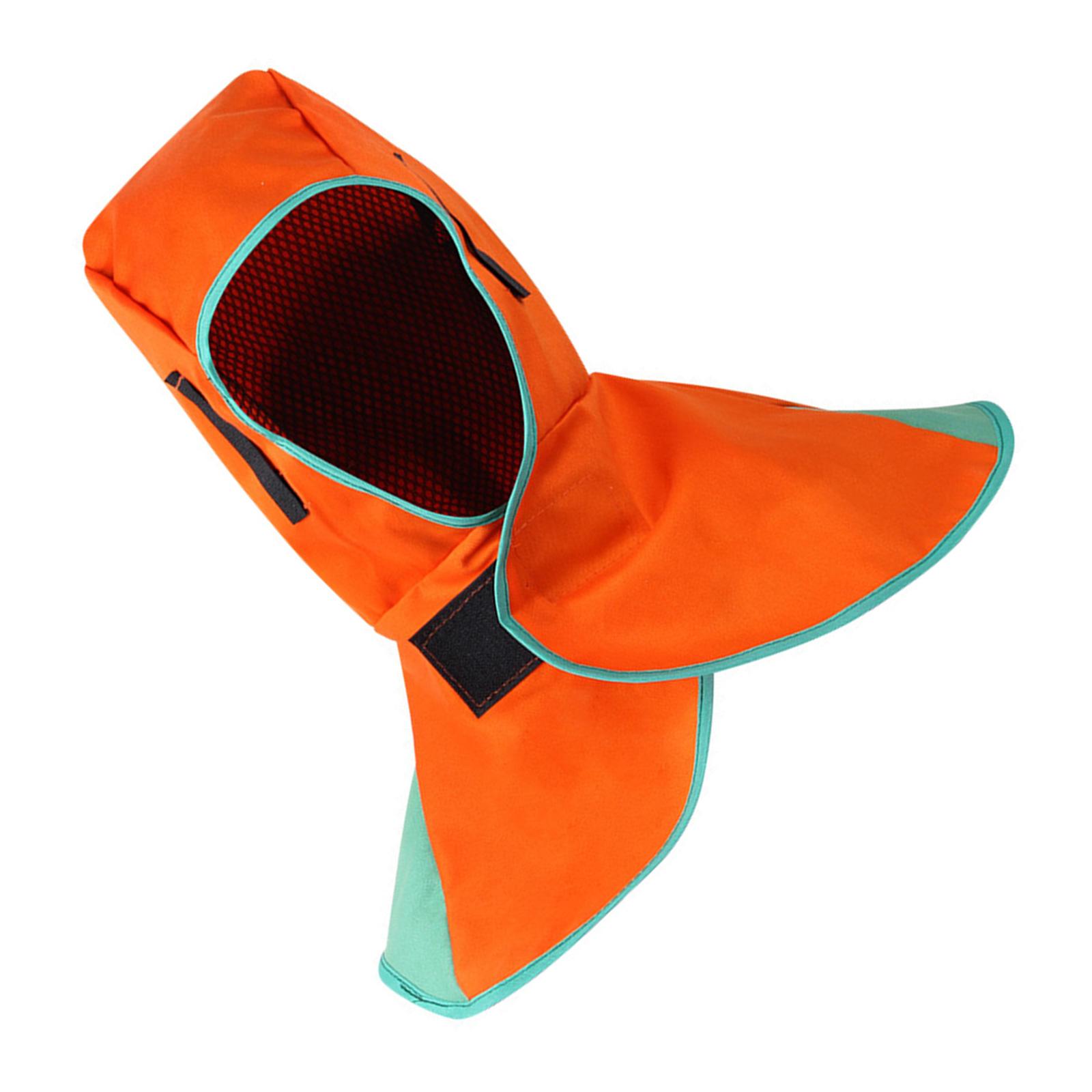 

Защитный сварочный капюшон Дышащий сварочный воротник Огнестойкая защитная сварочная шапка Ручной инструмент Защитная каска оранжевый