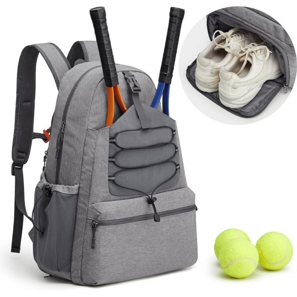 Trendy and  Racket with Shoe Compartment Double Shoulder Bag Tennis Bag Backpack Luxury Festival Gift Pickleball Bag