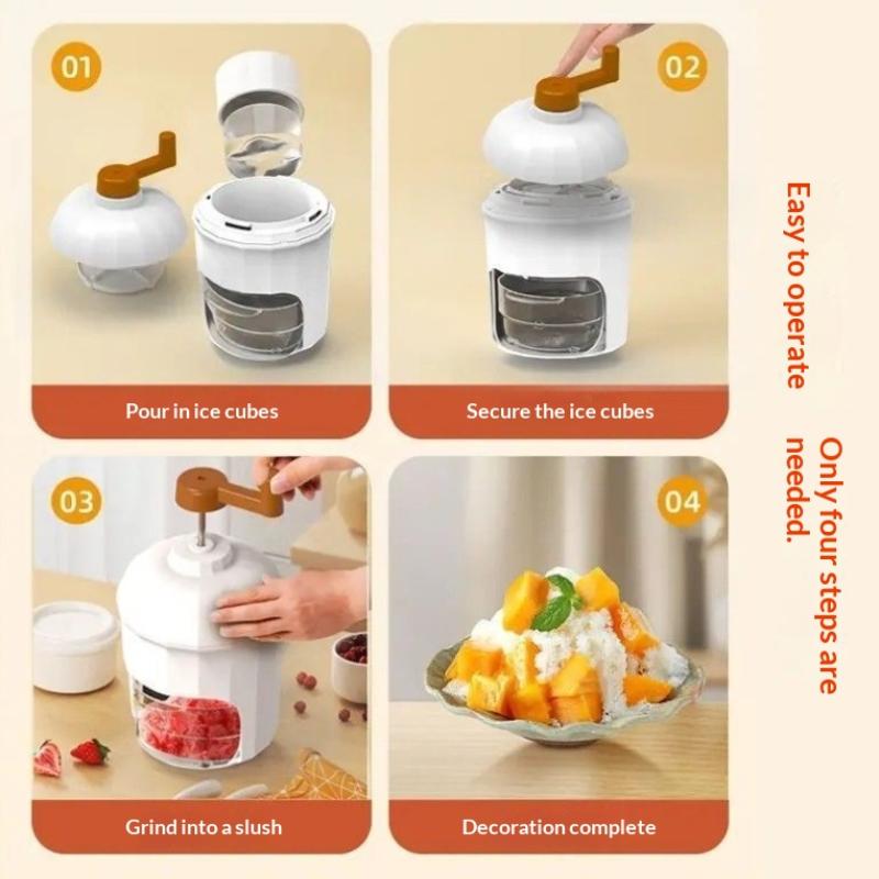 Shaved Ice Machine Home Small Manual Ice Crusher Hand-Shake Ice Sand Hail Ice Ice Breaker To Make Continuous Sand Ice