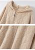 Women's Retro Cashmere Hooded Knit Sweater - Autumn/Winter Loose Zip Cardigan