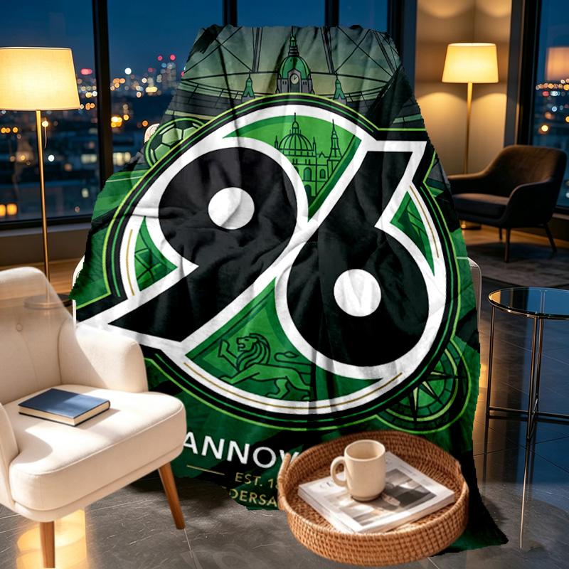 Hannover 96 Football Print Blanket - Soft & Comfortable, for Bedroom, Travel, Sofa, Home Decoration - Birthday Christmas Gift for Friend