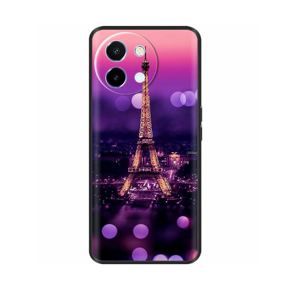 For Vivo Y38 5G Phone Case Painted Soft Black TPU Silicone Bumper For Vivo Y38 Y200i Y200t T3x Protective Back Cover Cases Capas