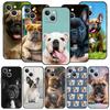 French Bulldog Dog Pet Luxury Phone Case For iPhone 17 Air 16 Plus 13 15 14 12 11 Pro MAX 7 8 SE Soft TPU Black Cover