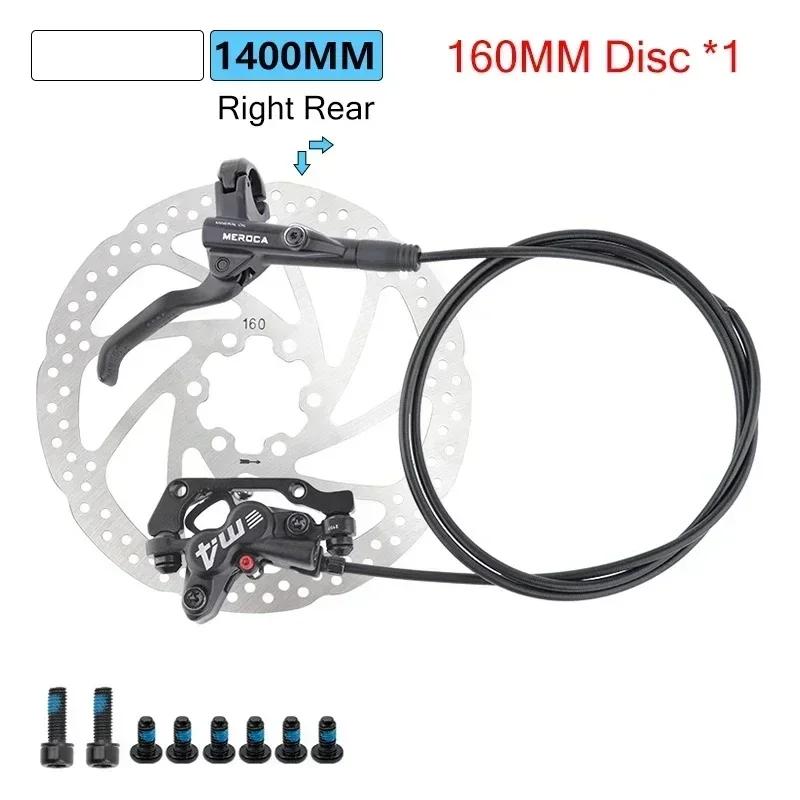 Freni Meroca 4 Pistoni Freni Idraulici Freni per Bicicletta Mtb Pinza Rotor 160mm Set Bicicletta da Montagna 800/1400mm per E4 ZEE M420