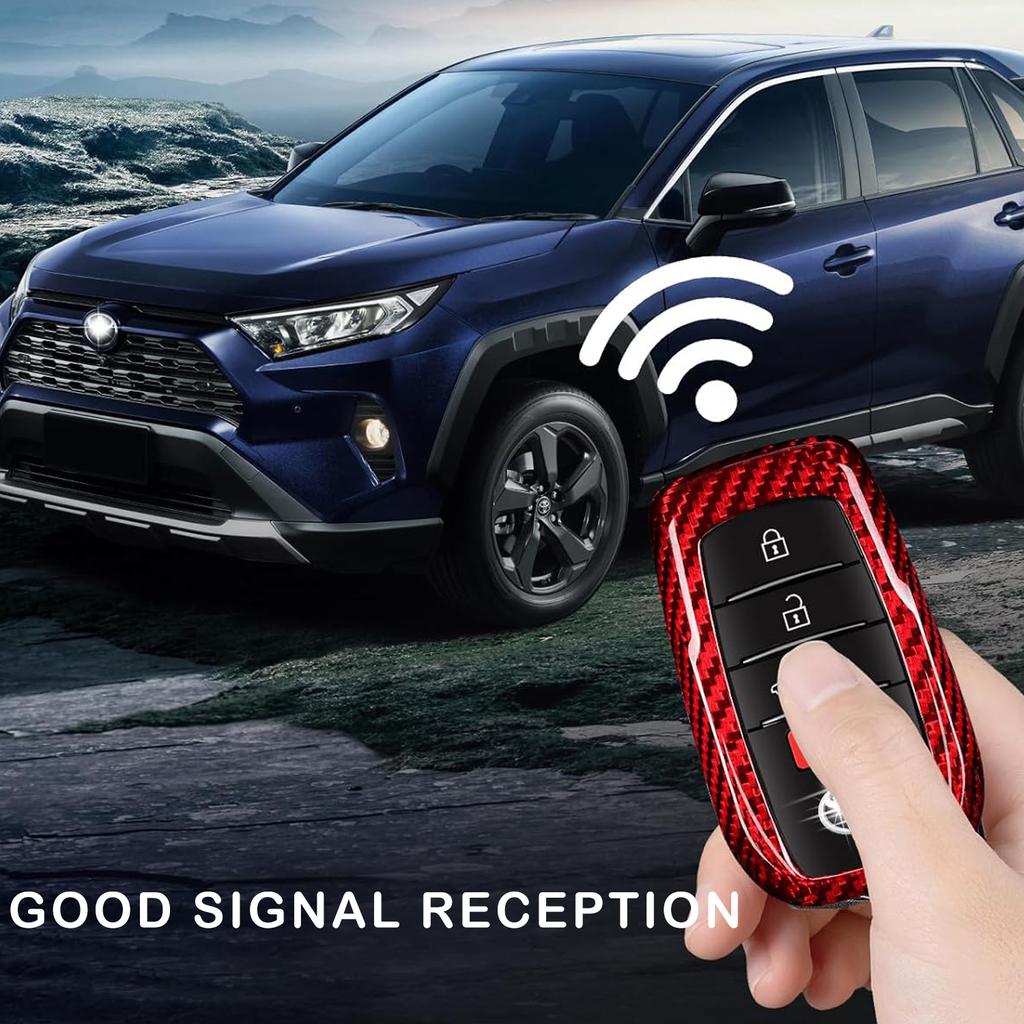 for Toyota key fob cover Carbon Fiber Key Shell for Toyota Venza RAV4 Land Cruiser Fortuner Mirai Collora Smart Key Case 2023