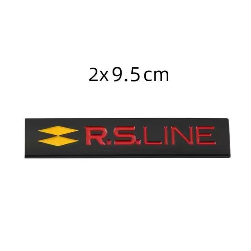 Autocollant 3D Métal GT/RS Line - Pour Coffre Ou Flanc - Compatible Renault Logan, Clio, Mégane, Captur…