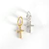 Classic Cross Micro Set Diamond Earrings - Women's Ear Clasp Zirconia Earrings - Versatile and Elegant Earrings