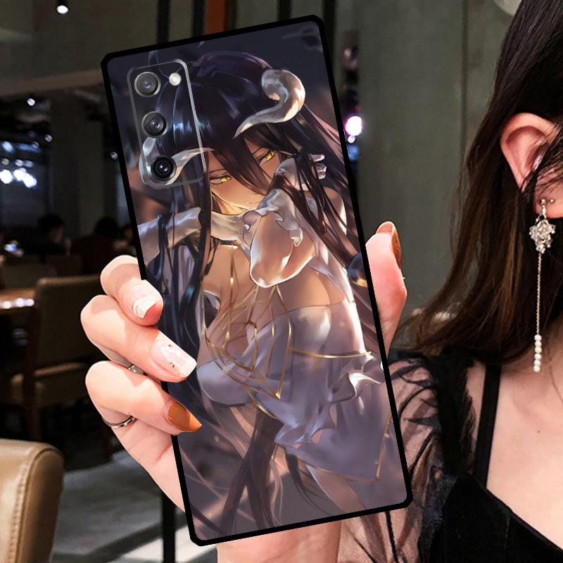 Albedo Overlord Anime Case For Samsung Galaxy S20 FE S9 S10 Plus Note 10 Note 20 S21 S22 Ultra Phone Back Cover