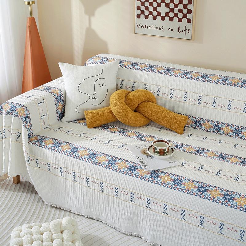 "All-Season Bohemian Non-Slip Sofa Cushions and Covers for Living Room"