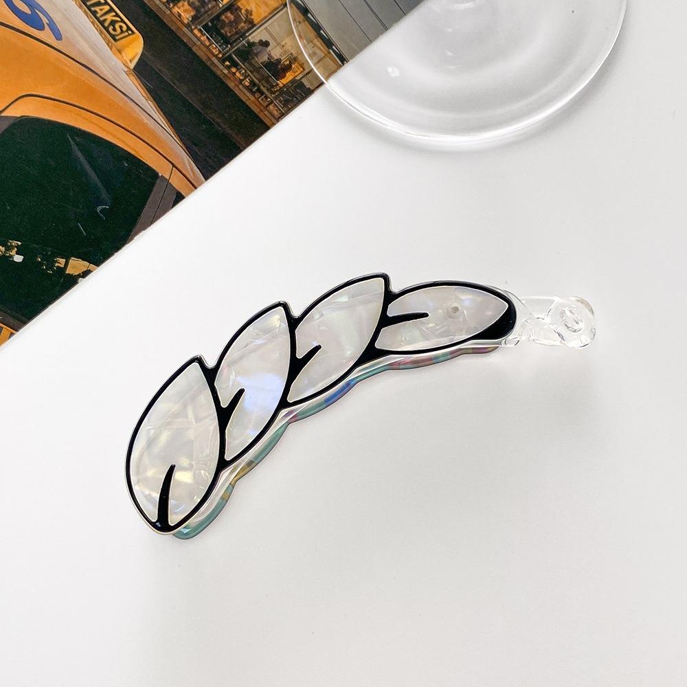 New 10cm Banana Hair Clips Acrylic Colorful Leaves Ponytail Clip Hair Accessories Grip Clips The Back of The Head Claw Clip
