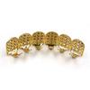 New Fshion Hip Hop Gold Silver Colour Iced Out CZ Teeth Grillz Top Bottom Men Women Jewelry Party Gifts